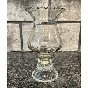 Vtg Homco Home Interior Hurricane Votive Lamp w/Base, Hurricane Globe, & Grommet